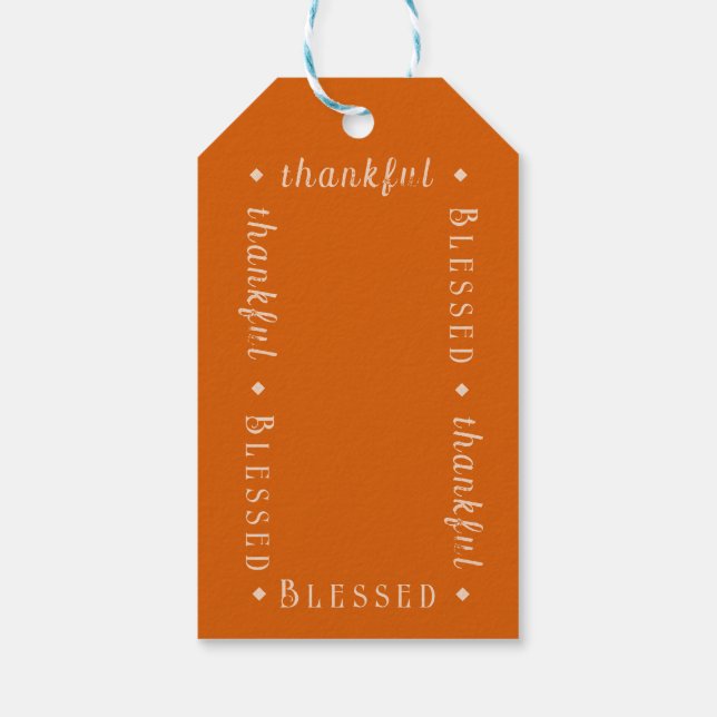 "Blessed" & "thankful" Personalised Gift Tags (Back)