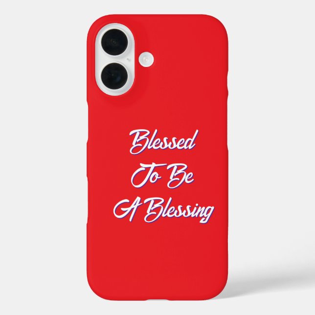 Blessed To Be A Blessing Red   Case-Mate iPhone Case (Back)