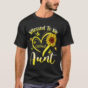 Blessed To Be Called Aunt Sunflower Cute Floral Mo T-Shirt