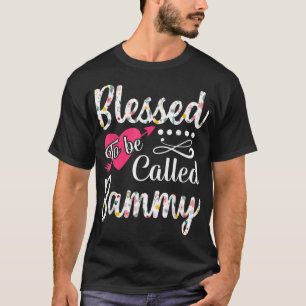 Blessed To Be Called Bammy Flower Art Mothers Day  T-Shirt