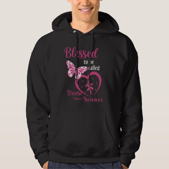 Blessed To Be Called Breast Cancer Survivor Faith Hoodie (Front)