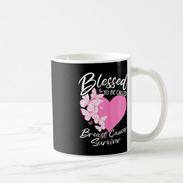 Blessed To Be Called Breast Cancer Survivor Pink B Coffee Mug (Right)
