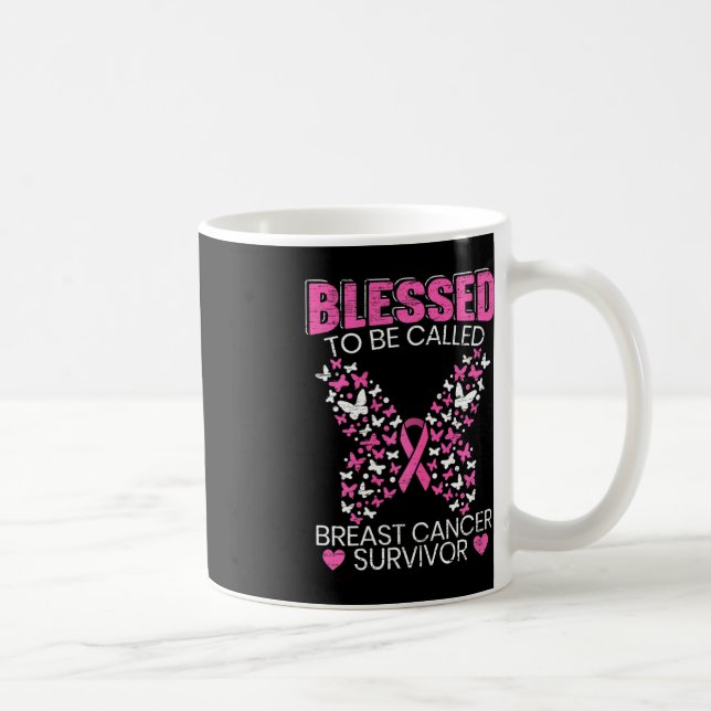 Blessed To Be Called Breast Cancer Survivor Pink B Coffee Mug (Right)