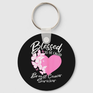 Blessed To Be Called Breast Cancer Survivor Pink B Key Ring