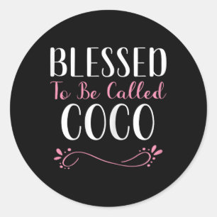 Blessed To Be Called Coco Cute Cool Grandma Classic Round Sticker