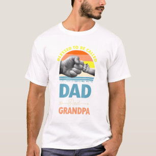 Blessed To Be Called Dad And Grandpa Vintage Sun F T-Shirt