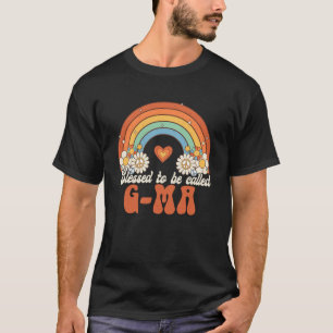 Blessed To Be Called G Ma Groovy Rainbow Mother s  T-Shirt