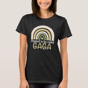 Blessed To Be Called Gaga Boho Rainbow Mother s Da T-Shirt