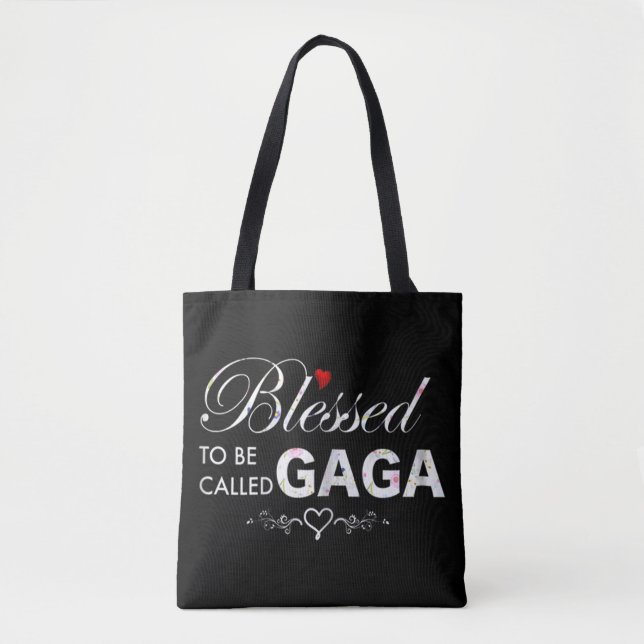 Blessed To Be Called Gaga Christmas Tote Bag (Front)
