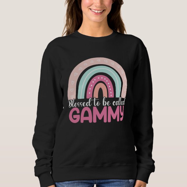 Blessed To Be Called Gammy Rainbow Mothers Day Mom Sweatshirt (Front)