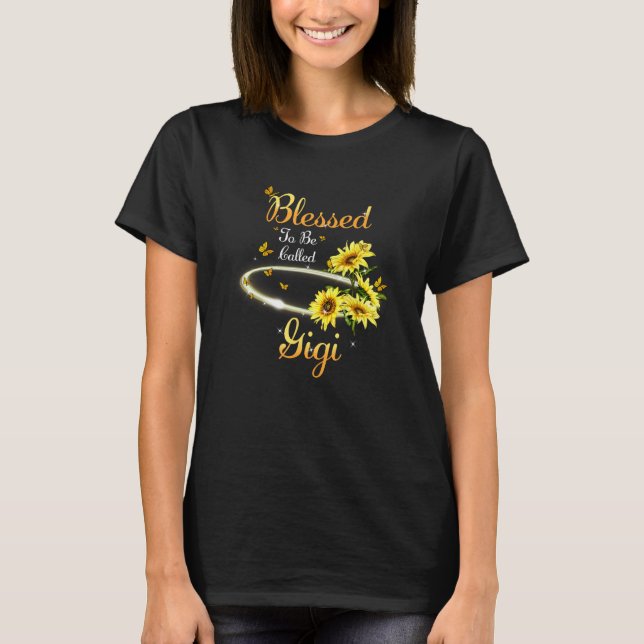 Blessed To Be Called Gigi Cute Sunflower Mother s  T-Shirt (Front)