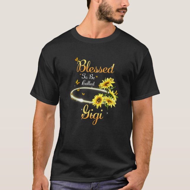 Blessed To Be Called Gigi Cute Sunflower Mother s  T-Shirt (Front)