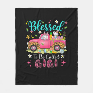 Blessed To Be Called Gigi Easter Bunnies Chocolate Fleece Blanket