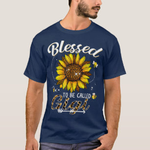 Blessed To Be Called Gigi Funny Leopard Sunflower T-Shirt