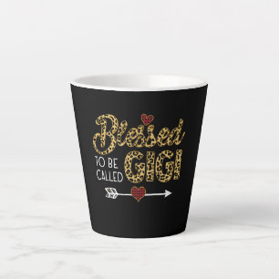 Blessed To Be Called Gigi Leopart Red Plaid Latte Mug