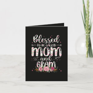 Blessed To Be Called Gram Flower Lovers  Holiday Card