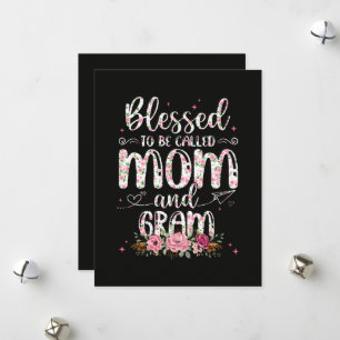 Blessed To Be Called Gram Flower Lovers  Holiday Card