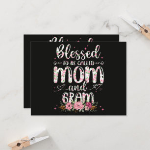 Blessed To Be Called Gram Flower Lovers Invitation