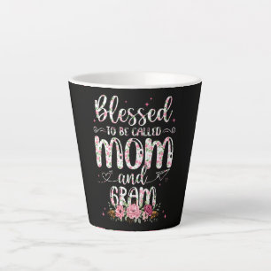 Blessed To Be Called Gram Flower Lovers Latte Mug