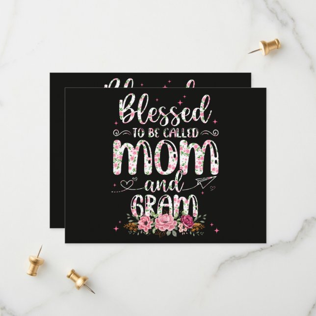 Blessed To Be Called Gram Flower Lovers  Save The Date (Front/Back In Situ)