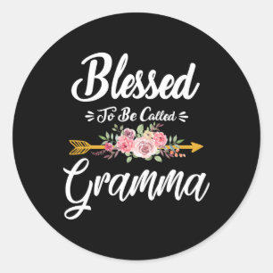 Blessed To Be Called Gramma Floral Mother's Day Th Classic Round Sticker