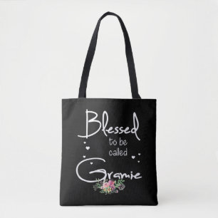 Blessed to be Called Grammie Cute Daisy Flower Tote Bag