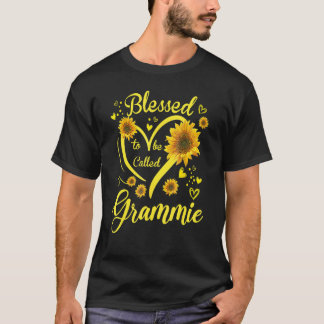 Blessed To Be Called Grammie Sunflower Mother's Da T-Shirt