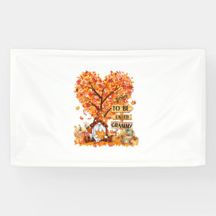Blessed To Be Called Grammy Gnome Fall Thanksgivin Banner