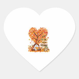Blessed To Be Called Grammy Gnome Fall Thanksgivin Heart Sticker