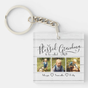 Blessed to be Called Grandma 3 Photo Key Ring