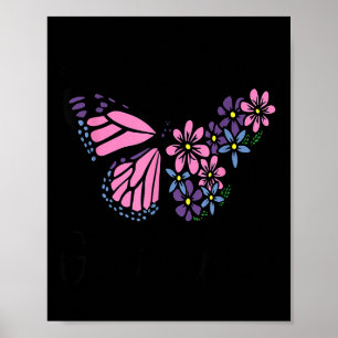 Blessed to be called grandma butterfly mothers day poster