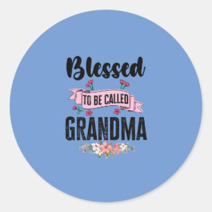 Blessed To Be Called Grandma Classic Round Sticker