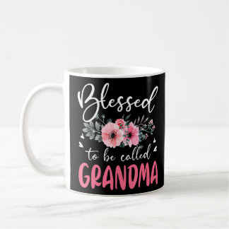 Blessed To Be Called Grandma Floral Best Grandma M Coffee Mug