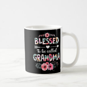 Blessed to be called grandma shirt funny grandma coffee mug