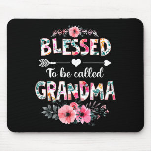 Blessed to be called grandma shirt funny grandma mouse pad