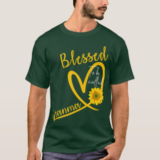 Blessed To Be Called Granma Heart Sunflower Mother T-Shirt