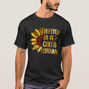 Blessed To Be Called Granny Cute Sunflower Mothers T-Shirt