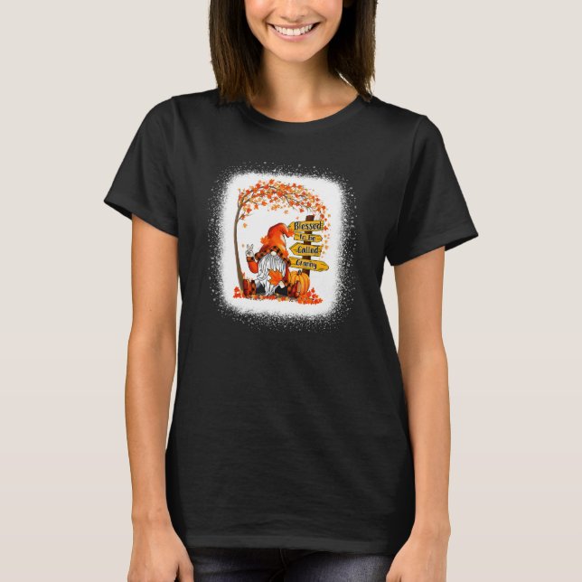 Blessed To Be Called Granny Gnome Fall Autumn Than T-Shirt (Front)