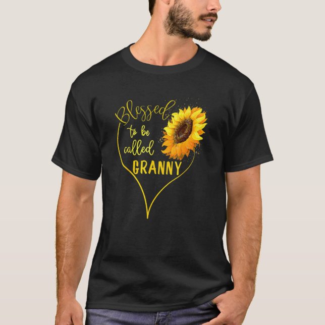 Blessed To Be Called Granny Mother's Day Sunflower T-Shirt (Front)