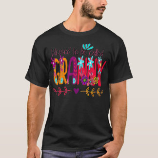 Blessed To Be Called Granny Tee Mum Colourful Moth