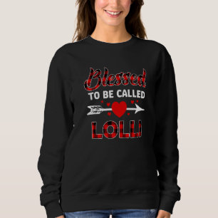 Blessed To Be Called Lolli Buffalo Plaid Lolli Mot Sweatshirt