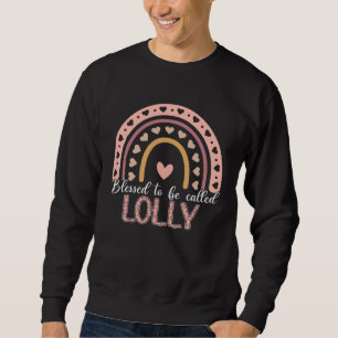 Blessed To Be Called Lolly Leopard Rainbow Cute Mo Sweatshirt