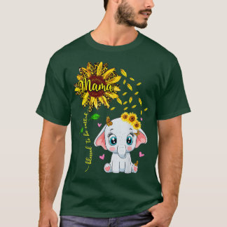 Blessed To Be Called Mama Sunflower Elephant  T-Shirt