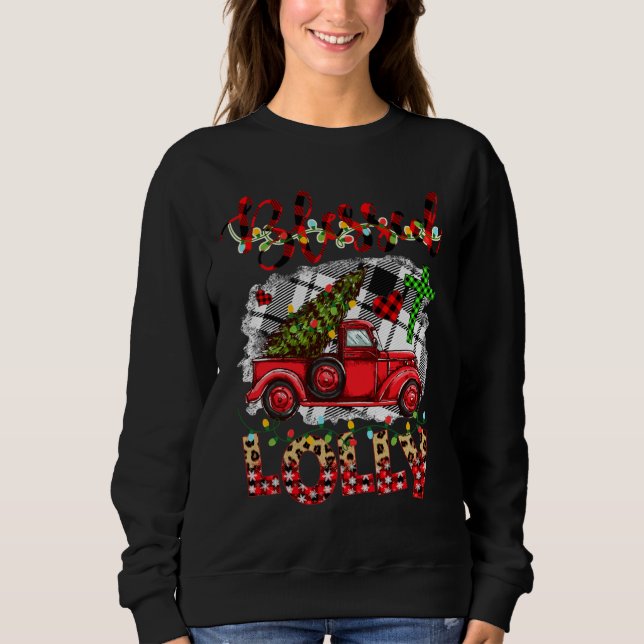 Blessed To Be Called Mamaw Christmas Red Truck Sweatshirt (Front)