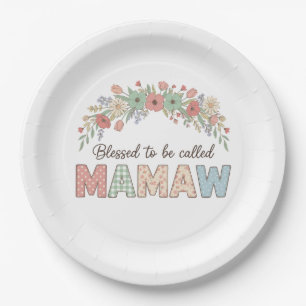 Blessed to be called Mamaw Paper Plate