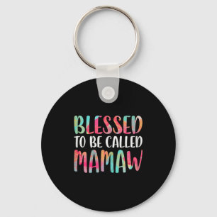 Blessed to be called mamaw shirt women mothers day key ring