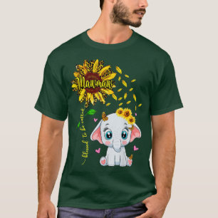 Blessed To Be Called Mawmaw Sunflower Elephant T-Shirt