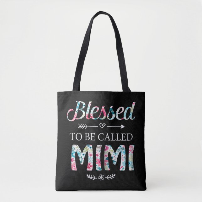 Blessed To Be Called Mimi Christmas Tote Bag (Front)