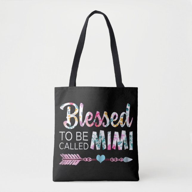 Blessed to be called Mimi Colourful Xmas Tote Bag (Front)
