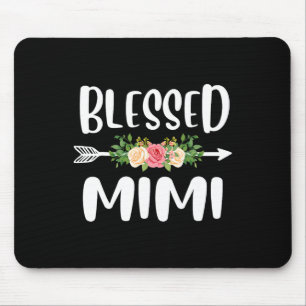 Blessed To Be Called Mimi Floral Arrow Design Moth Mouse Pad